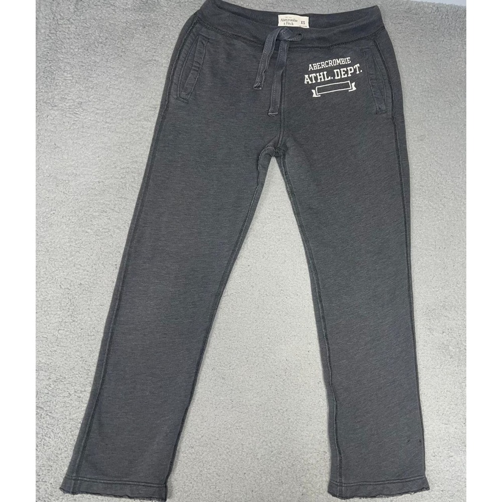 VTG Abercrombie & Fitch Athl. Dept. Sweatpants Women's Sz XS Gray Fleece Joggers